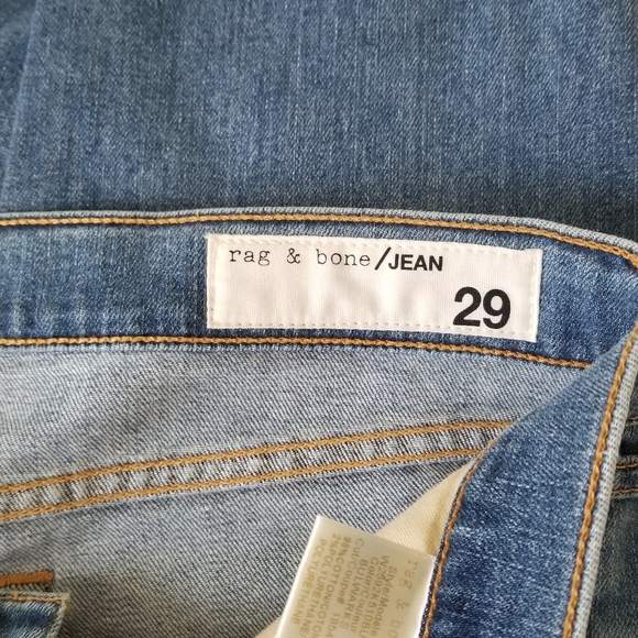 rag & bone Dre Capri Painted Mid Waist Jeans Size 29 Blue - Picture 9 of 11